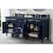 James Martin Vanities Brittany 72in Double Vanity, Victory Blue w/ 3 CM Charcoal Soapstone Quartz Top 650-V72-VBL-3CSP - alternate 5